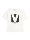 Valentino Mens Avorio Logo-print Crew-neck Cotton-jersey T-shirt In Cream