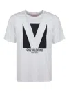 Valentino Mens Avorio Logo-print Crew-neck Cotton-jersey T-shirt In Cream