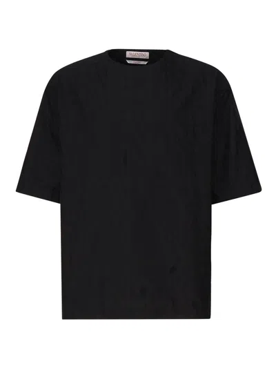 Valentino T-shirt All-over Toile Iconographe Print In Black