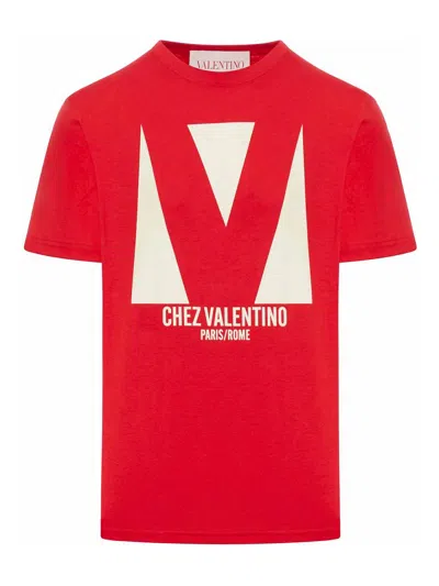VALENTINO CHEZ VALENTINO PRINT COTTON T-SHIRT