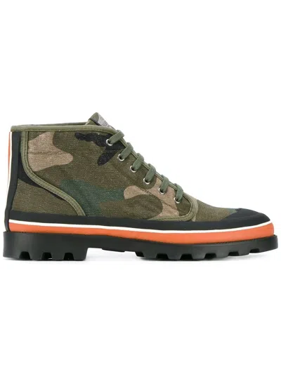 Valentino Garavani Camouflage Boots In Green