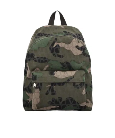 VALENTINO GARAVANI VALENTINO ALL-OVER PATTERNED ZIP-UP BACKPACK