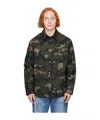 Valentino Toile Iconographe Camouflage Jacket In Green