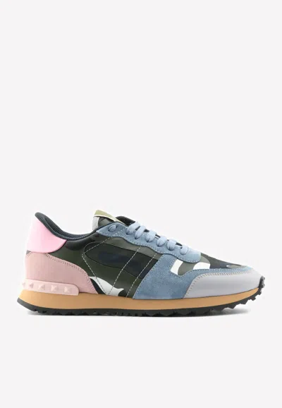 Valentino Garavani Camouflage Lace-up Sneakers In Multicolor