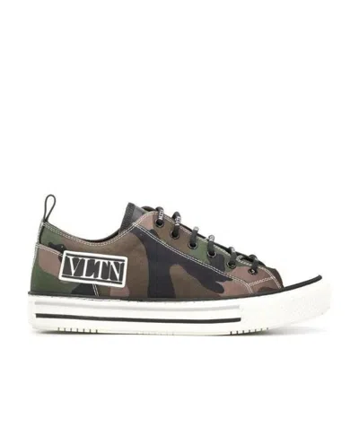 Valentino Garavani Camouflage Low-top Sneakers In White