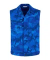 Valentino Camouflage-print Gilet In Blue