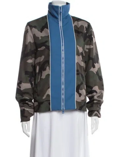 Pre-owned Valentino Camouflage Print Jacket In Blue