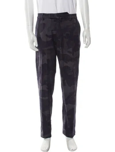 Pre-owned Valentino Camouflage Print Pants In Purple