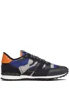 Valentino Garavani Camouflage-print Rockunner Sneaker In Blue