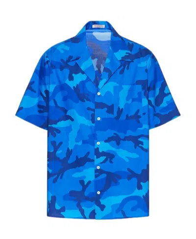 VALENTINO VALENTINO CAMOUFLAGE PRINTED STRAIGHT HEM SHIRT