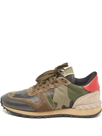 Pre-owned Valentino Garavani Camouflage-print Sneakers
