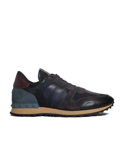 Valentino Garavani Camouflage Sneakers In Black
