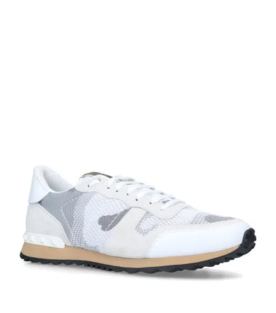 Valentino Garavani Camouflage Sneakers In White