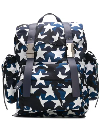 Valentino Garavani Camouflage Star-print Backpack In Multi