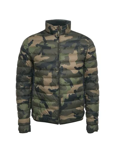 Pre-owned Valentino Camouflage-print Puffer Jacket In Green