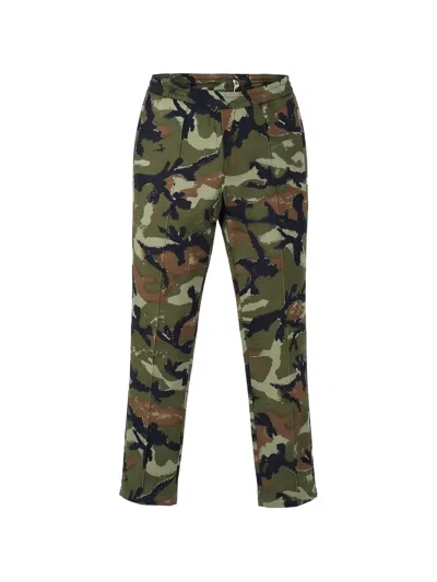 Valentino Camouflage-print Track Pants In Green