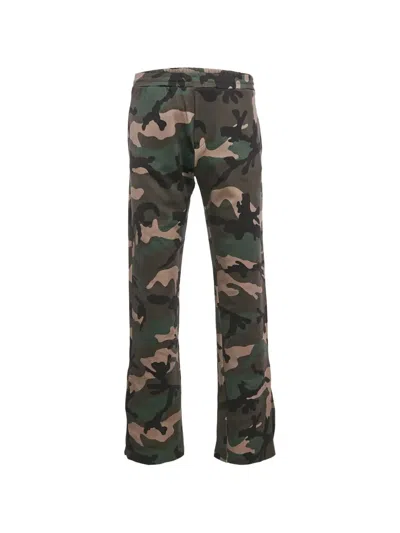 Pre-owned Valentino Camouflage-print Vlogo Track Pants In Green