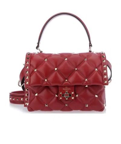 Valentino Garavani Candystud Tote Bag In Red