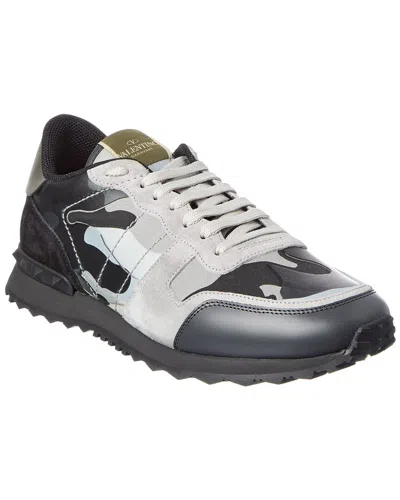 Valentino Garavani Valentino Camo Rockrunners In Grey