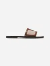 Valentino Garavani Viva Superstar Slide Sandal In Canvas Fabric And Nappa Leather