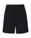 Valentino Tailored Stretch-cotton Chino Shorts In Black