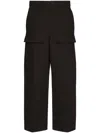 Valentino Cargo Utility Trousers Wide Leg In Black