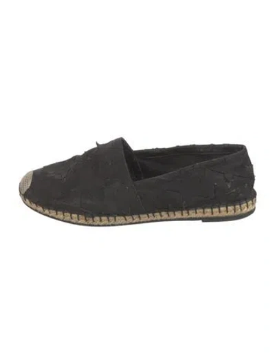 Pre-owned Valentino Garavani Canvas Espadrilles In Black