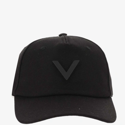 Valentino Garavani Canvas Hat With Vlogo In Black
