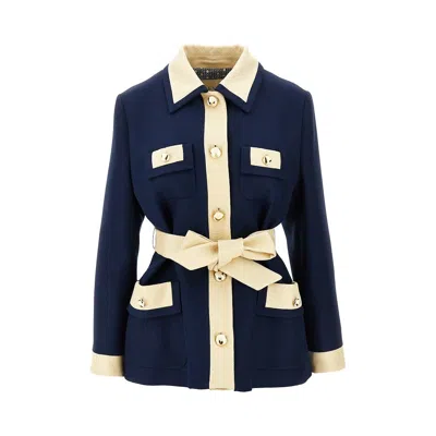 VALENTINO CANVAS JACKET WITH BELT