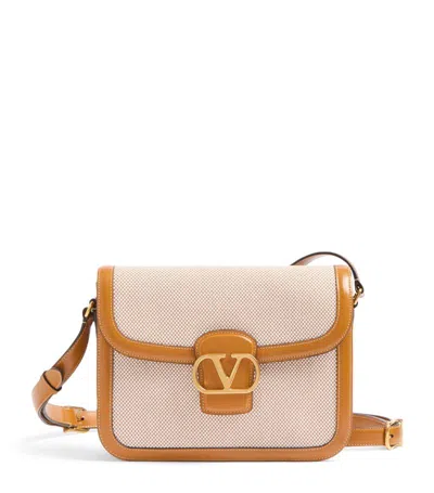 Valentino Garavani Garavani 9to5 Canvas Shoulder Bag Woman Beige Uni