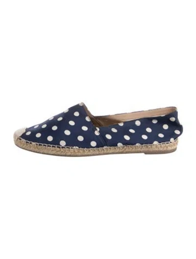 Pre-owned Valentino Garavani Canvas Printed Espadrilles In Blue