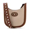 Valentino Garavani Women Two-tone Canvas Vlogo Signature Crossbody Bag In Brown