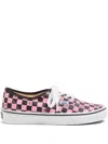 Valentino Garavani And Vans Low-top Trainer In Fabric With Vlogo Checkerboard Print In Pink