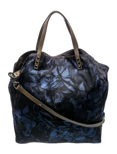 Pre-owned Valentino Garavani Canvas Tote In Blue