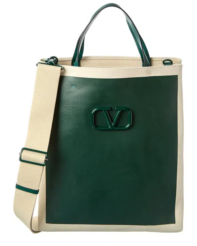 Valentino Garavani Valentino Canvas Tote In Brown