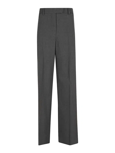 Valentino Canvas Trousers In Grey