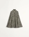 Valentino Virgin Wool-blend Cape In Elfenbein/schwarz