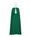 Valentino Cape Style Dress In Green