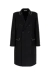 Valentino Double-breasted Wool Coat With Cabochons