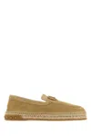 VALENTINO GARAVANI CAPPUCCINO SPLIT-LEATHER LEISURE FLOWS ESPADRILLES