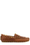 Valentino Women's Caramel Leather Plaster Caster Loafers