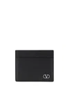 Valentino Garavani  Vlogo Signature Black Calfskin Cardholder