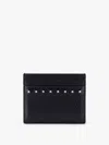 Valentino Garavani Rockstud Grainy Calfskin Cardholder In Black