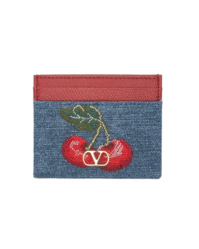 Valentino Garavani Valentino Card Holder In Blue