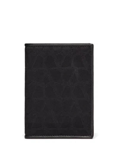 Valentino Garavani Card Holder Toile Iconographe In Black