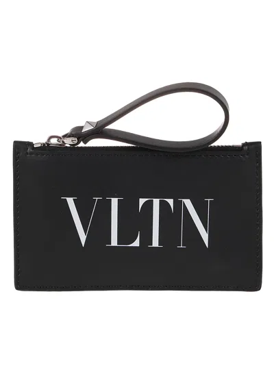 Valentino Garavani Card Holder Vltn In Ni Nero Bianco