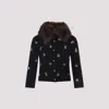 Valentino Wool Cardigan With Detachable Fur Collar In Black