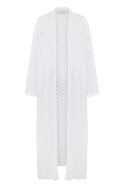 Valentino Cardigan In Lace In White