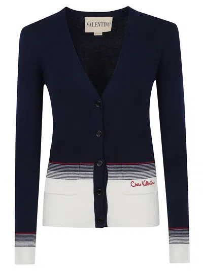 VALENTINO CARDIGAN SOLID WOOL