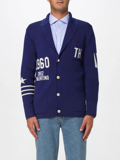 Valentino Cardigan  Men Color Butter In Blue